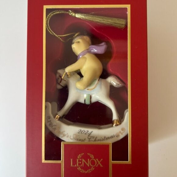 Lenox Other - Lenox Disney 2024 Winnie the Pooh Baby's 1st Christmas Ornament NIB 🎄🍯